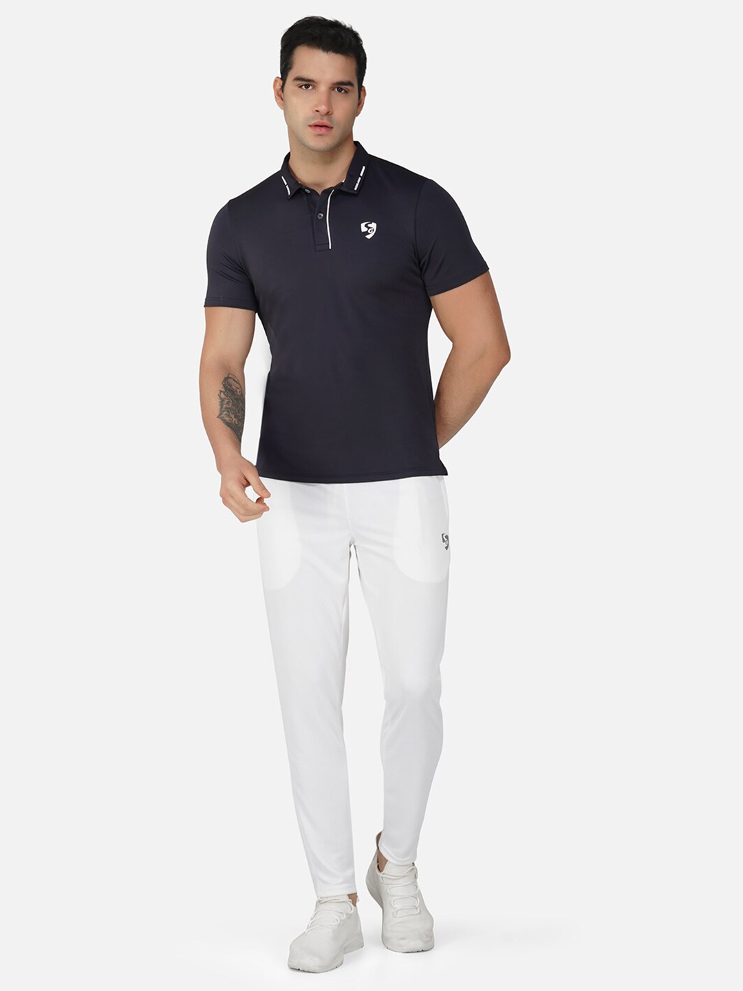 

SG Polo Collar Short Sleeves T-shirt, Navy blue
