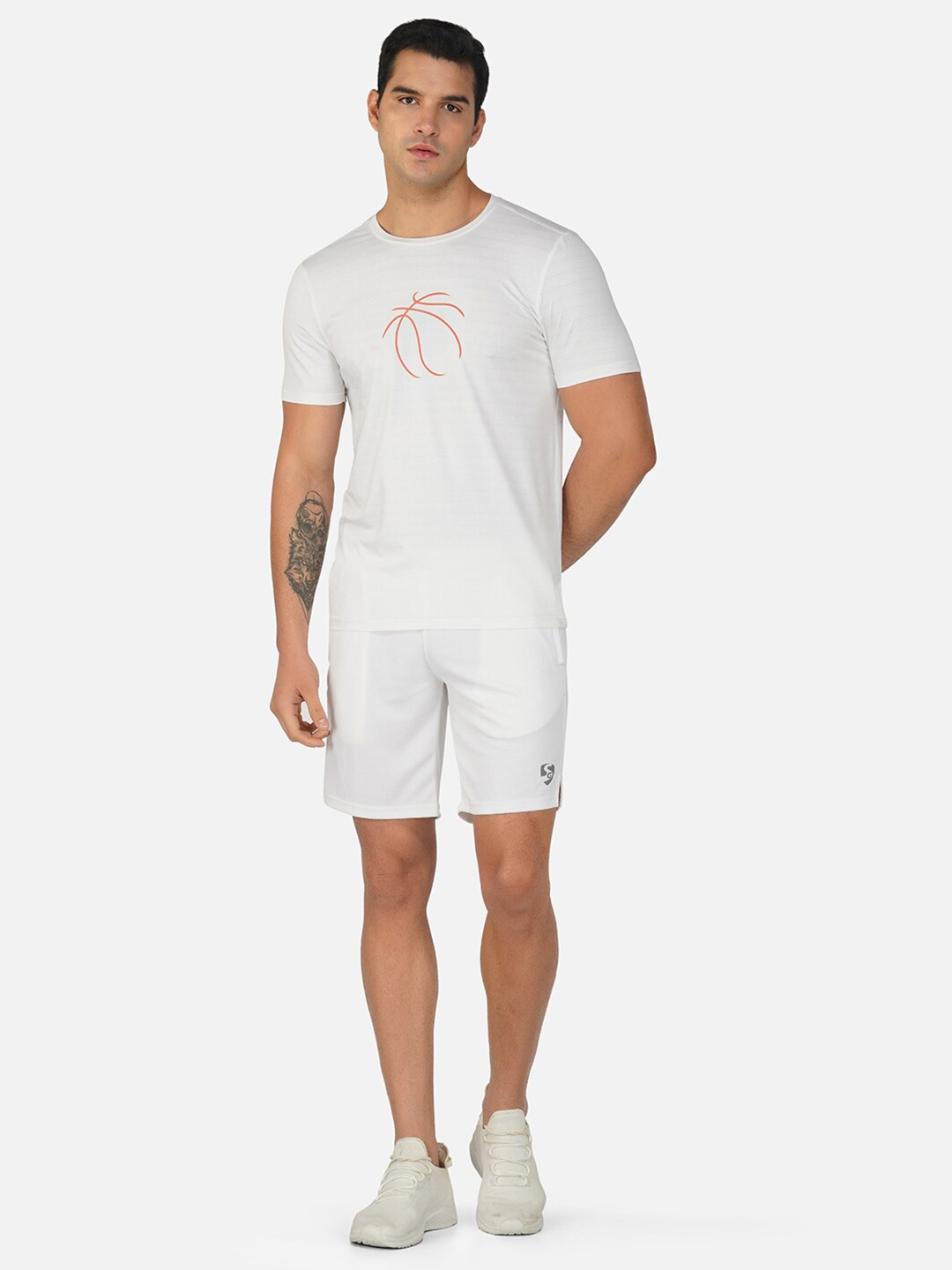 

SG Typography Round Neck Sports T-shirt, White