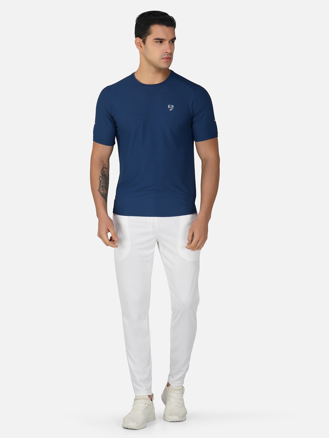 

SG Round Neck Sports T-shirt, Blue
