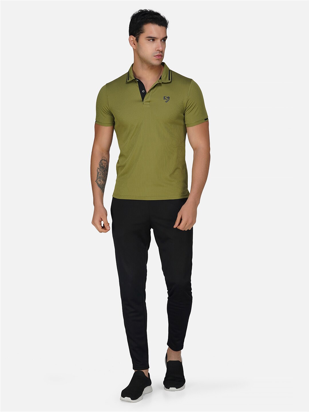 

SG Polo Collar Short Sleeves T-shirt, Green