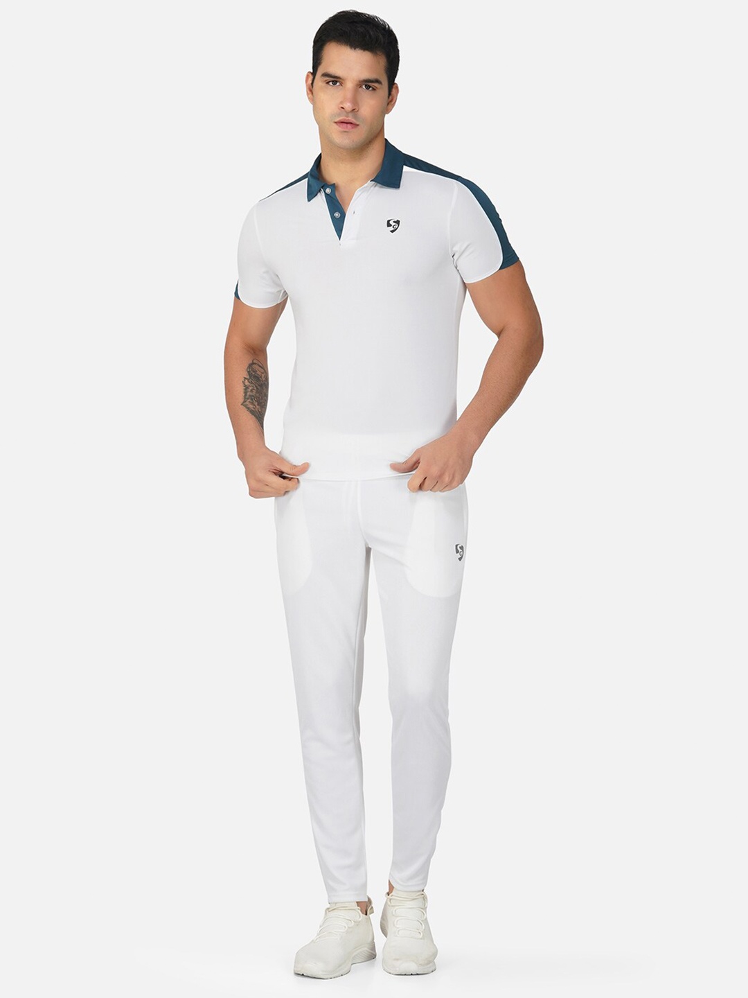 

SG Men Polo Collar Sports T-shirt, White