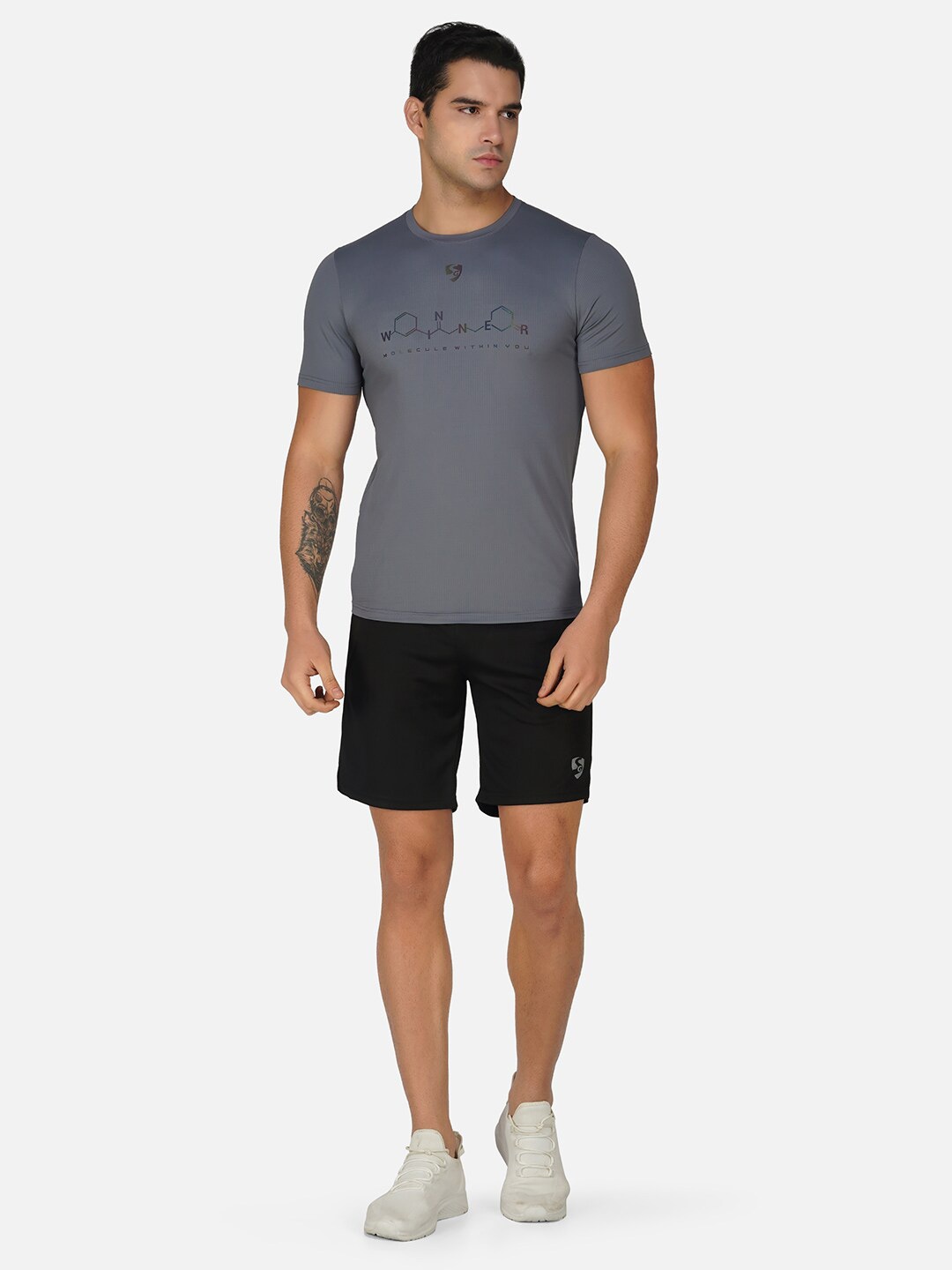 

SG Printed Round Neck T-shirt, Grey
