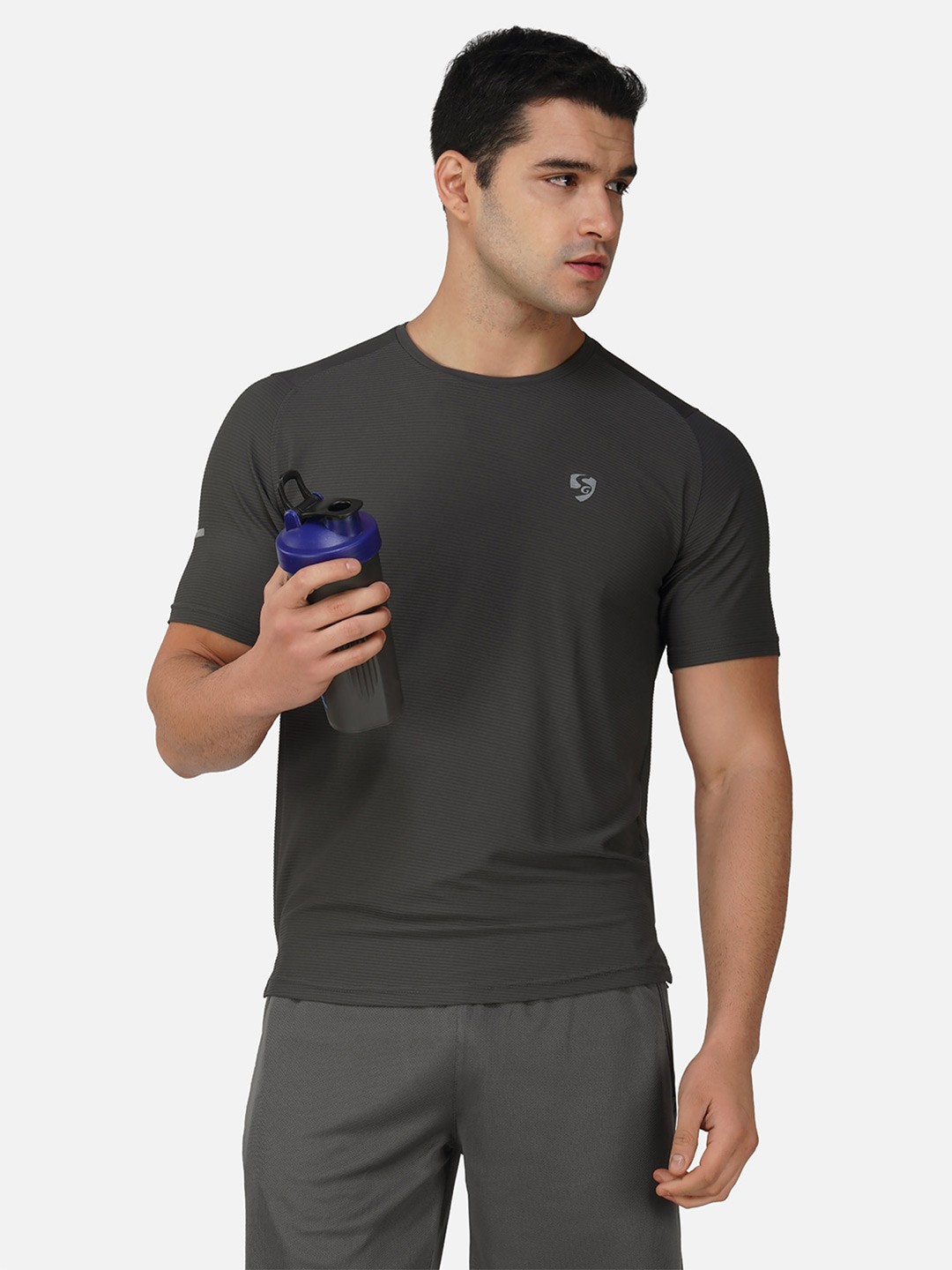 

SG Round Neck Sports T-shirt, Grey