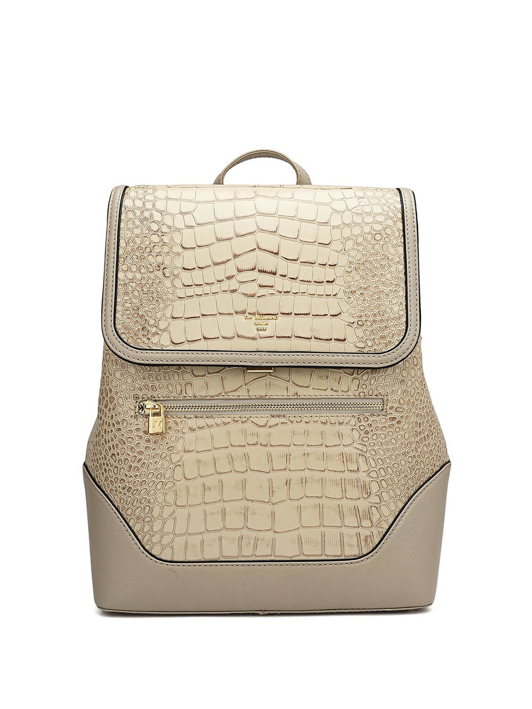 

Da Milano Textured Leather Ergonomic Backpack, Cream