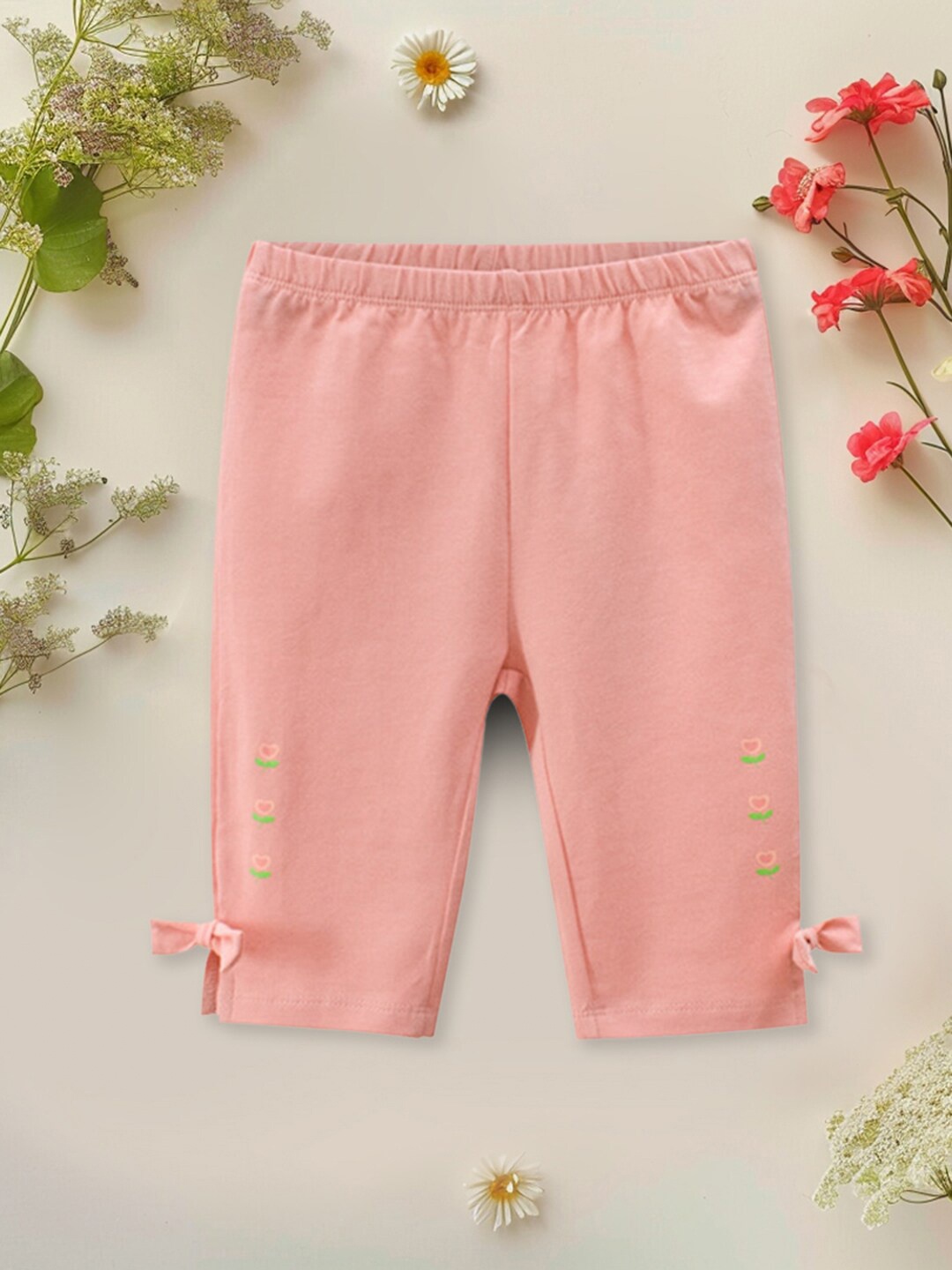 

INCLUD Girls Printed Mid-Rise Capri, Pink