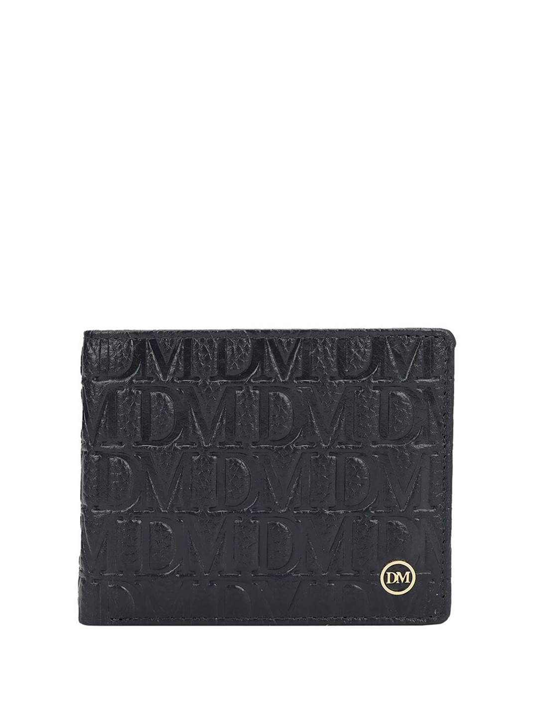 

Da Milano Men Textured Leather Two Fold Wallet, Blue