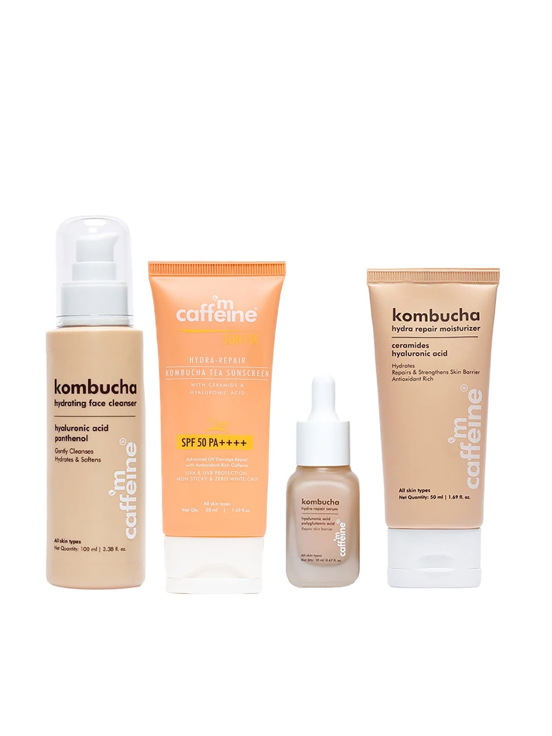 

MCaffeine Kombucha Skin Care Routine - 100 ml-50 ml-20 ml, White