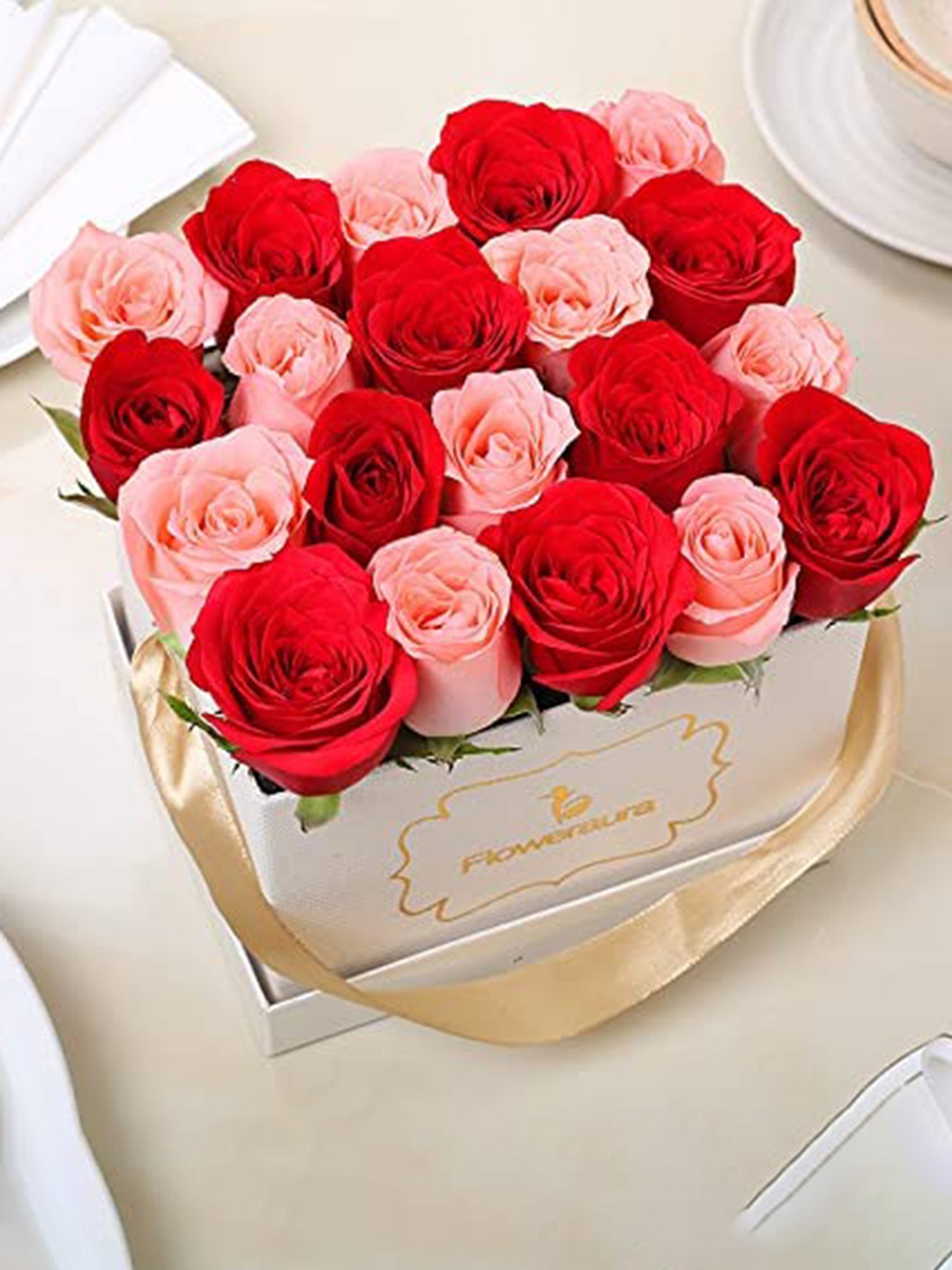 

Floweraura 20 Pieces Red & Pink Roses Bouquet In Box