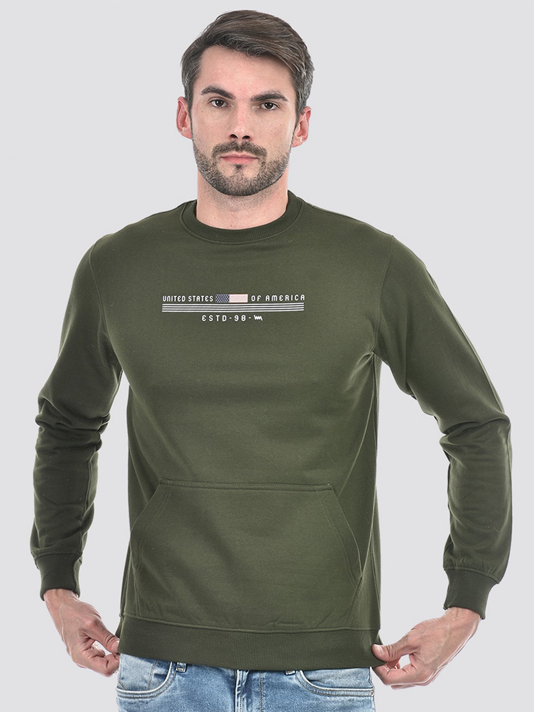 

Lawman pg3 Round Neck Pullover Sweatshirt, Green