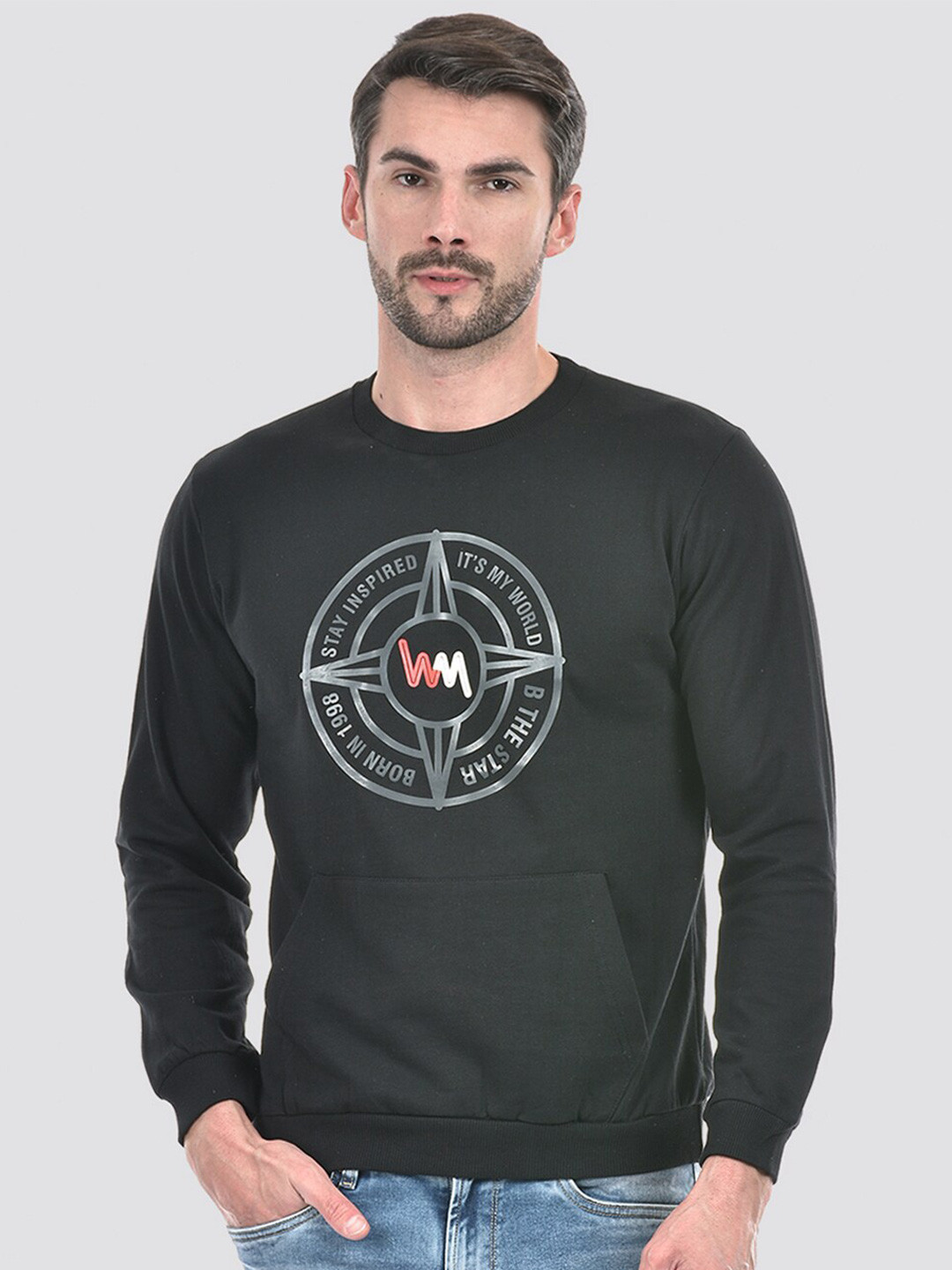 

Lawman pg3 Graphic Printed Long Sleeves Pullover Sweatshirt, Black