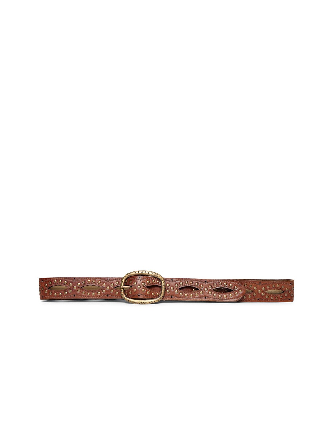 

ART N VINTAGE Women Embellished Leather Belt, Brown