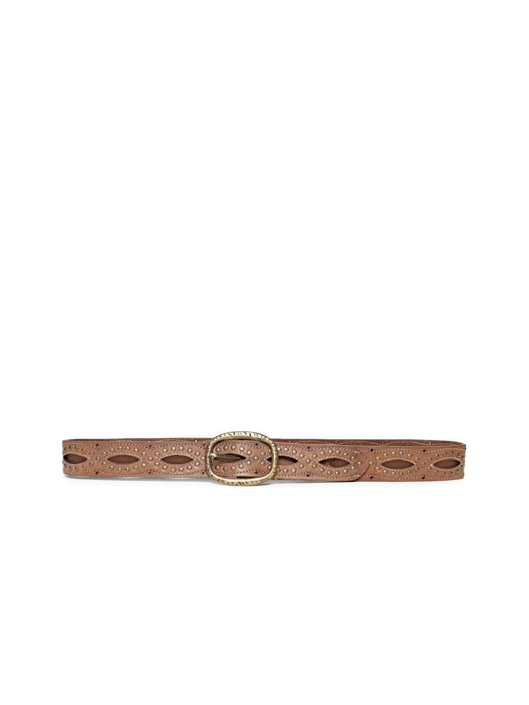 

ART N VINTAGE Women Embellished Leather Belt, Beige
