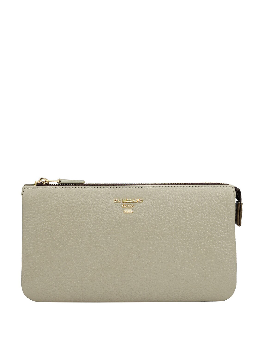 

Da Milano Women Textured Leather Zip Around Wallet, Green