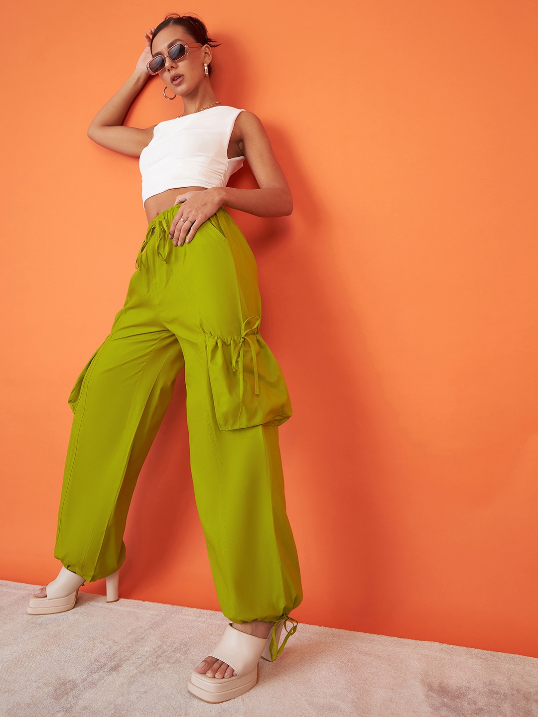 

Uptownie The Parachute Pant, Fluorescent green