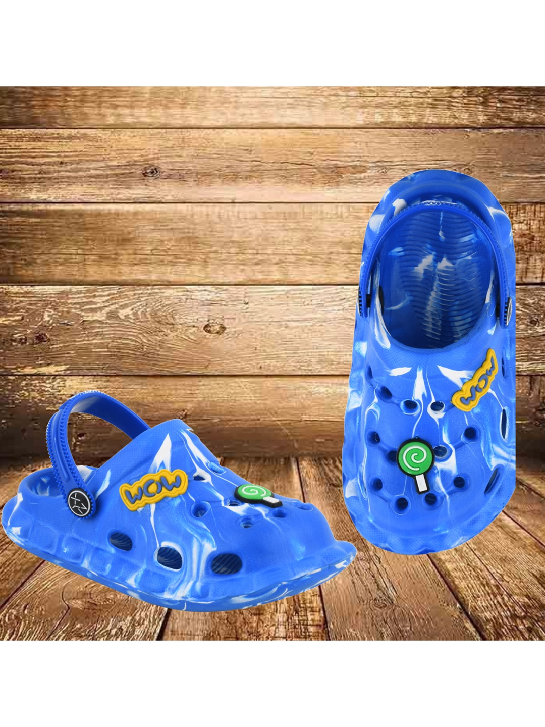 

Smartots Kids Self Design Croslite Clogs, Blue