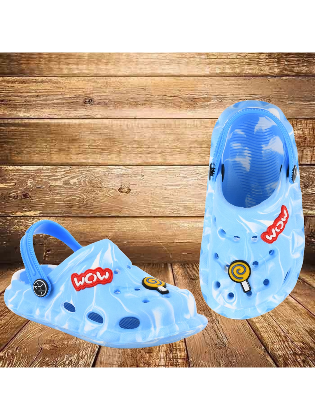 

Smartots Kids Self Design Croslite Clogs, Blue
