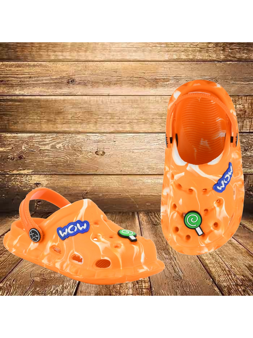 

Smartots Kids Self Design Croslite Clogs, Orange