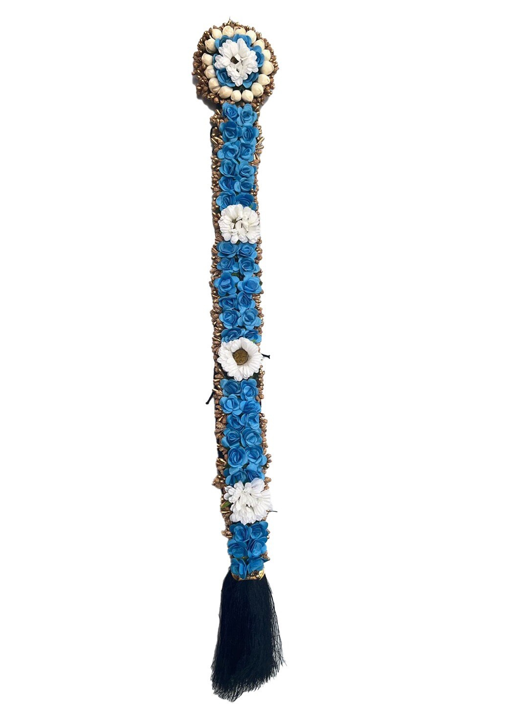 

FIMBUL Bharatanatyam Poola Jadalu Kunjalam Billalu Set, Blue