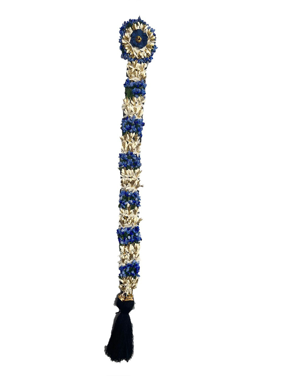 

FIMBUL Bharatanatyam Kunjalam Braid Hair Extension, Blue