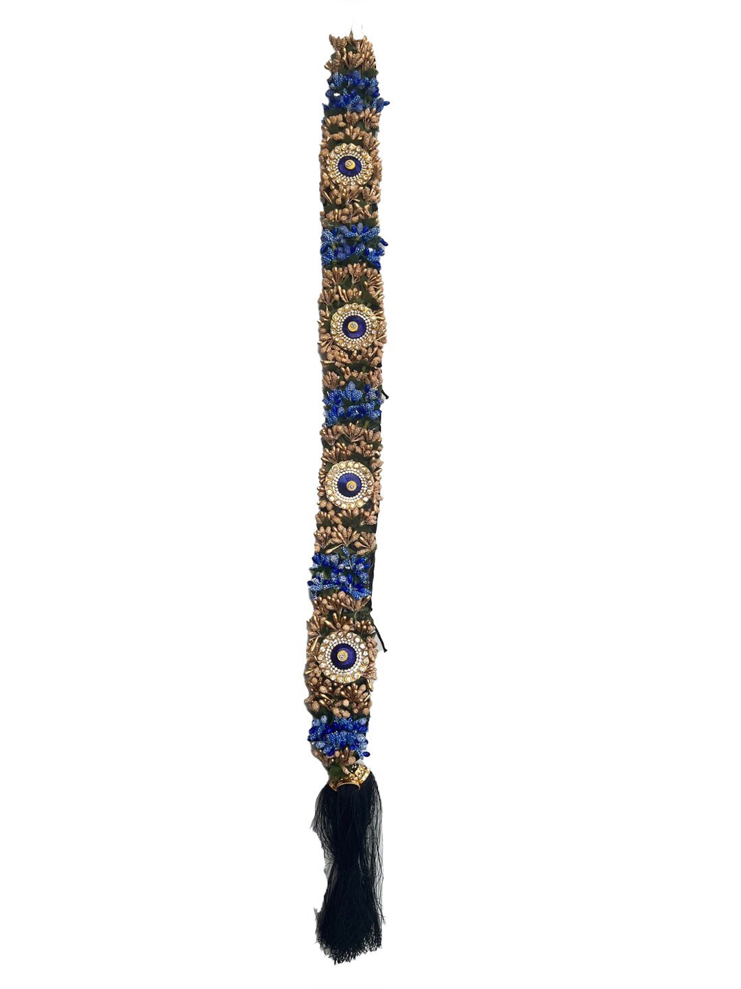 

FIMBUL Bharatanatyam Poola Jadalu Kunjalam Billalu Set, Blue