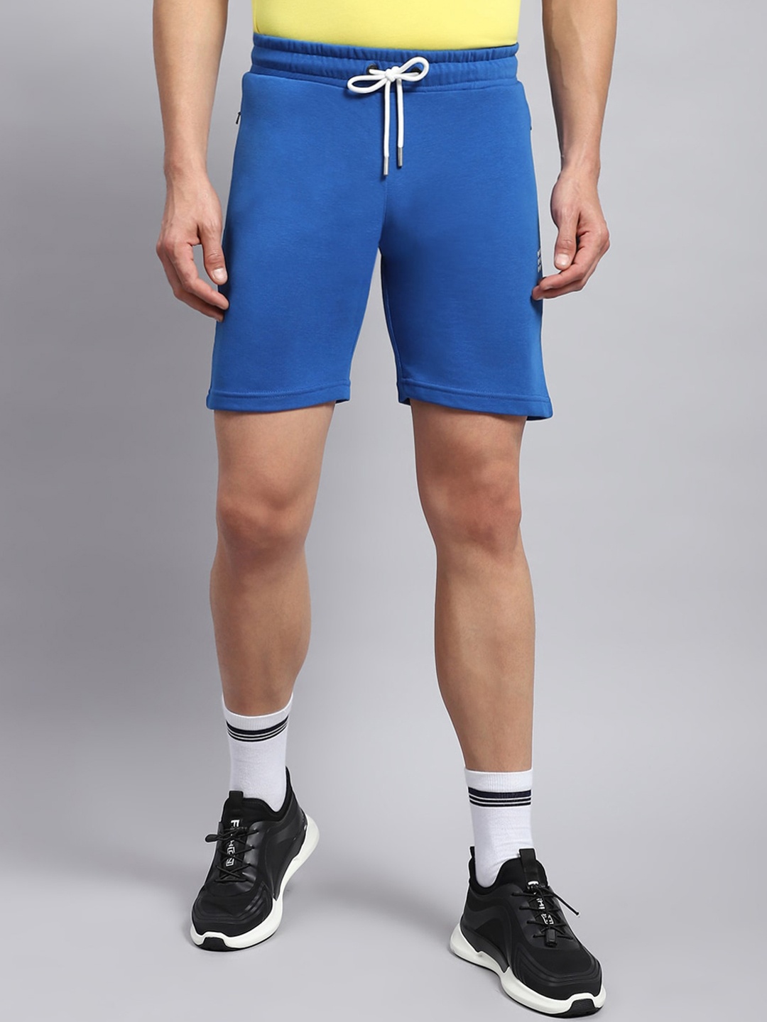 

rock.it Men Mid-Rise Cotton Sports Shorts, Turquoise blue