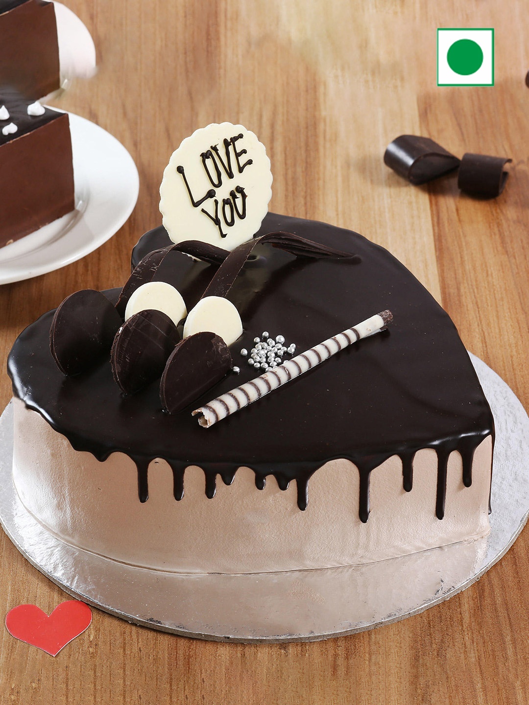

fnp Chocolate Flavor Eggless Round Cake- 500gms, Brown