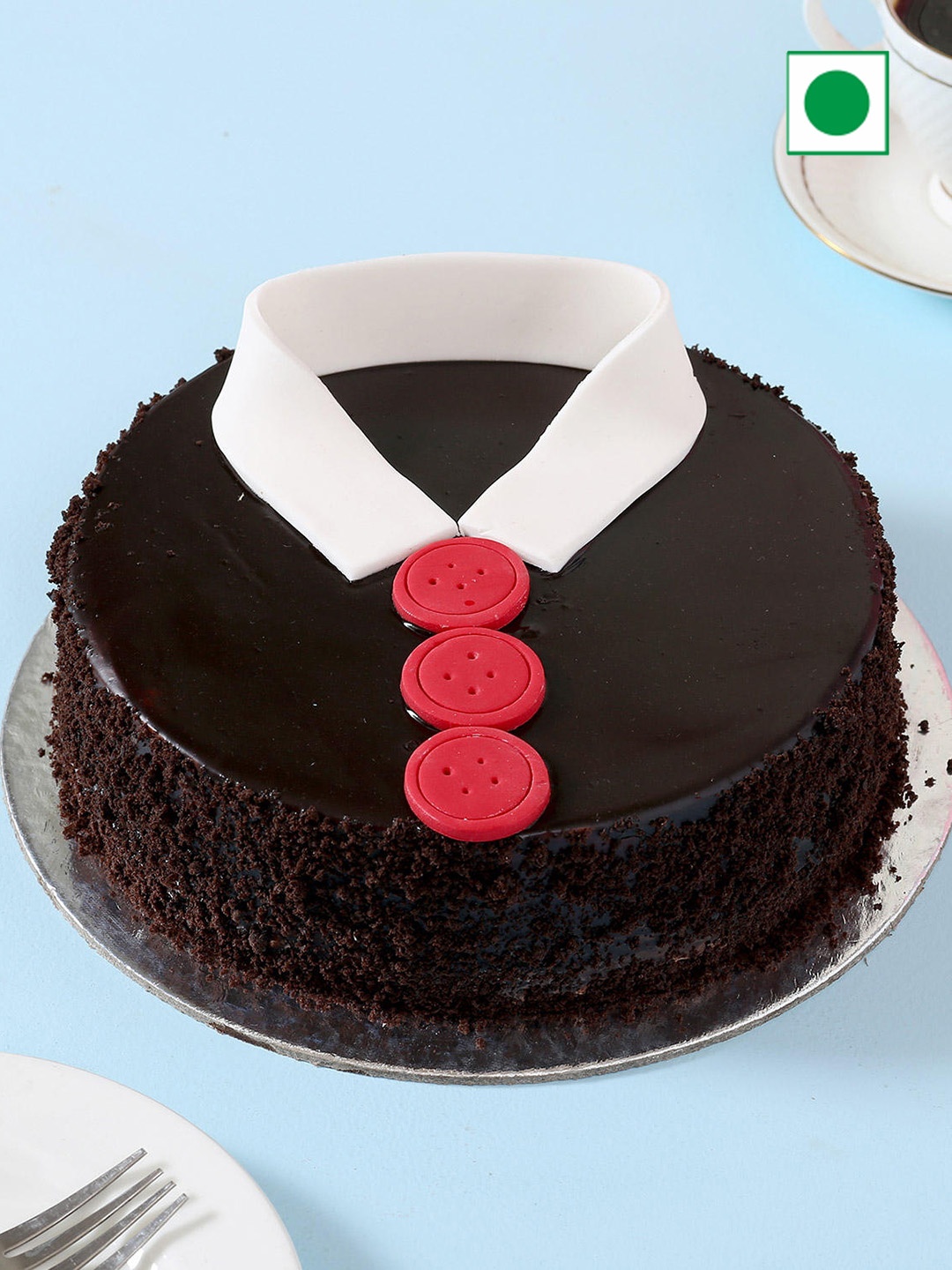 

fnp Chocolate Flavor Eggless Round Cake 1kg, Brown