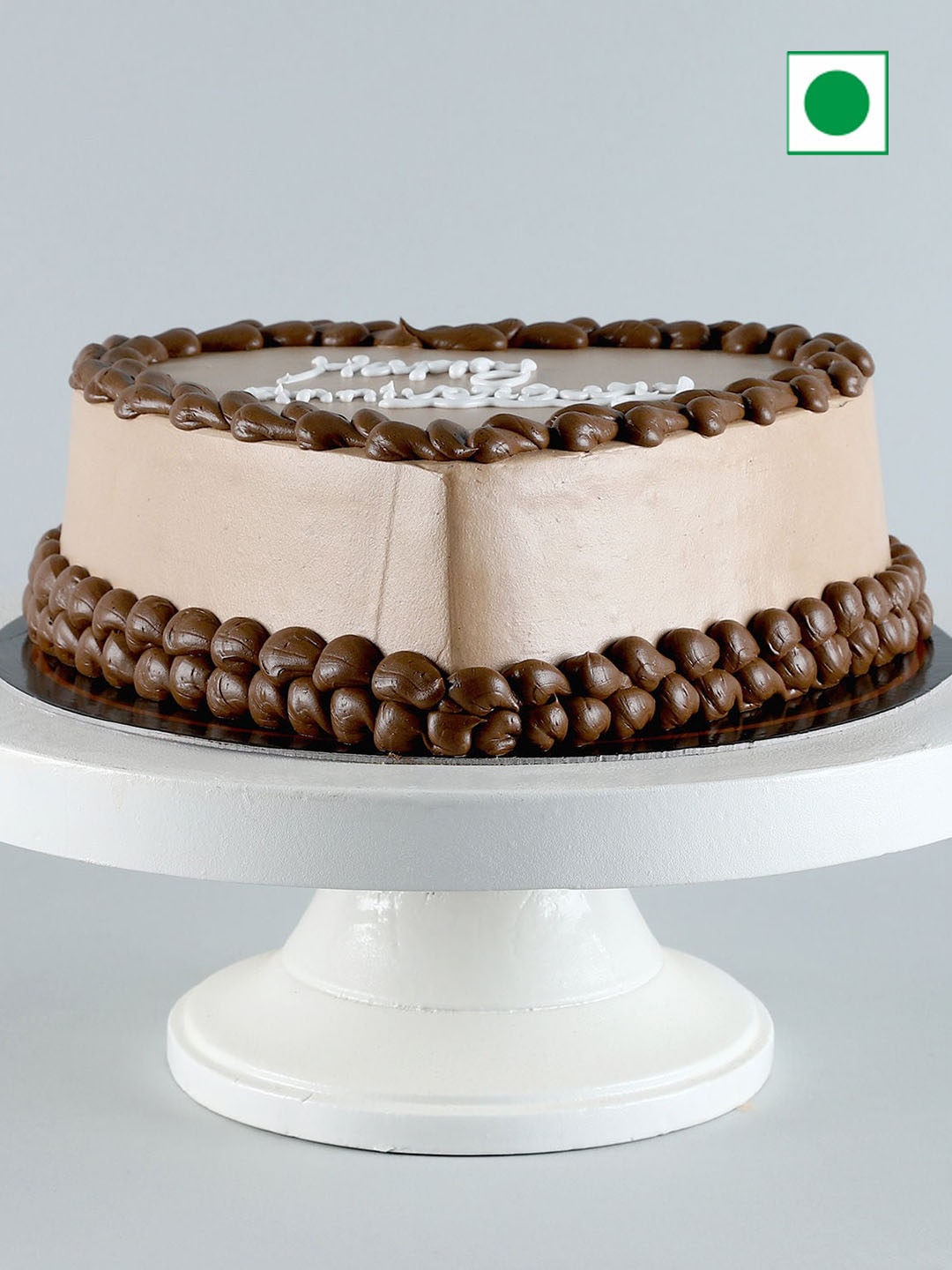 

fnp Chocolate Flavour Eggless Heart Shape Cake 500gms, Brown