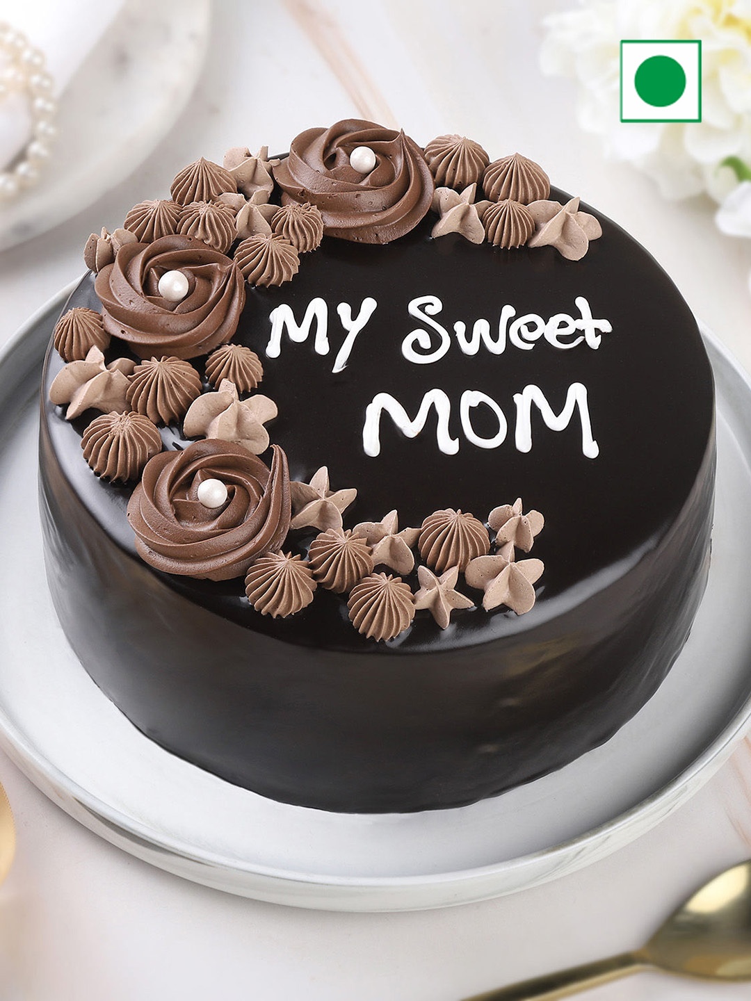 

fnp Chocolate Flavor Eggless Round Cake - 500 gms, Brown