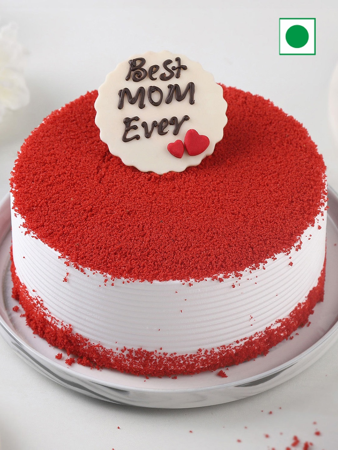 

fnp Red Velvet Flavor Eggless Round Cake- 500 Gms