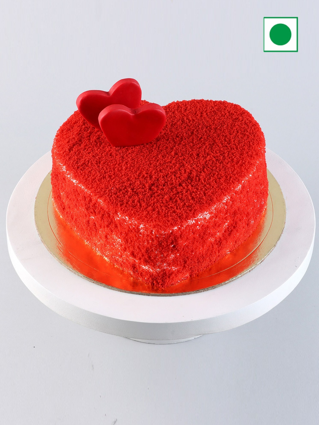 

fnp Red Velvet Heart-Shaped Eggless Cake- 500 G, Multi