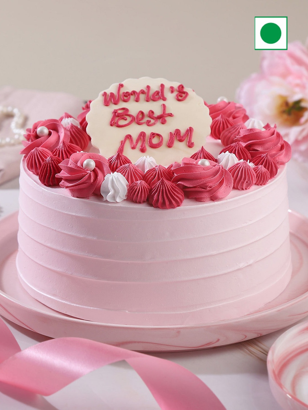

fnp Butterscotch Flavor With Egg Round Cake -500gms, Pink