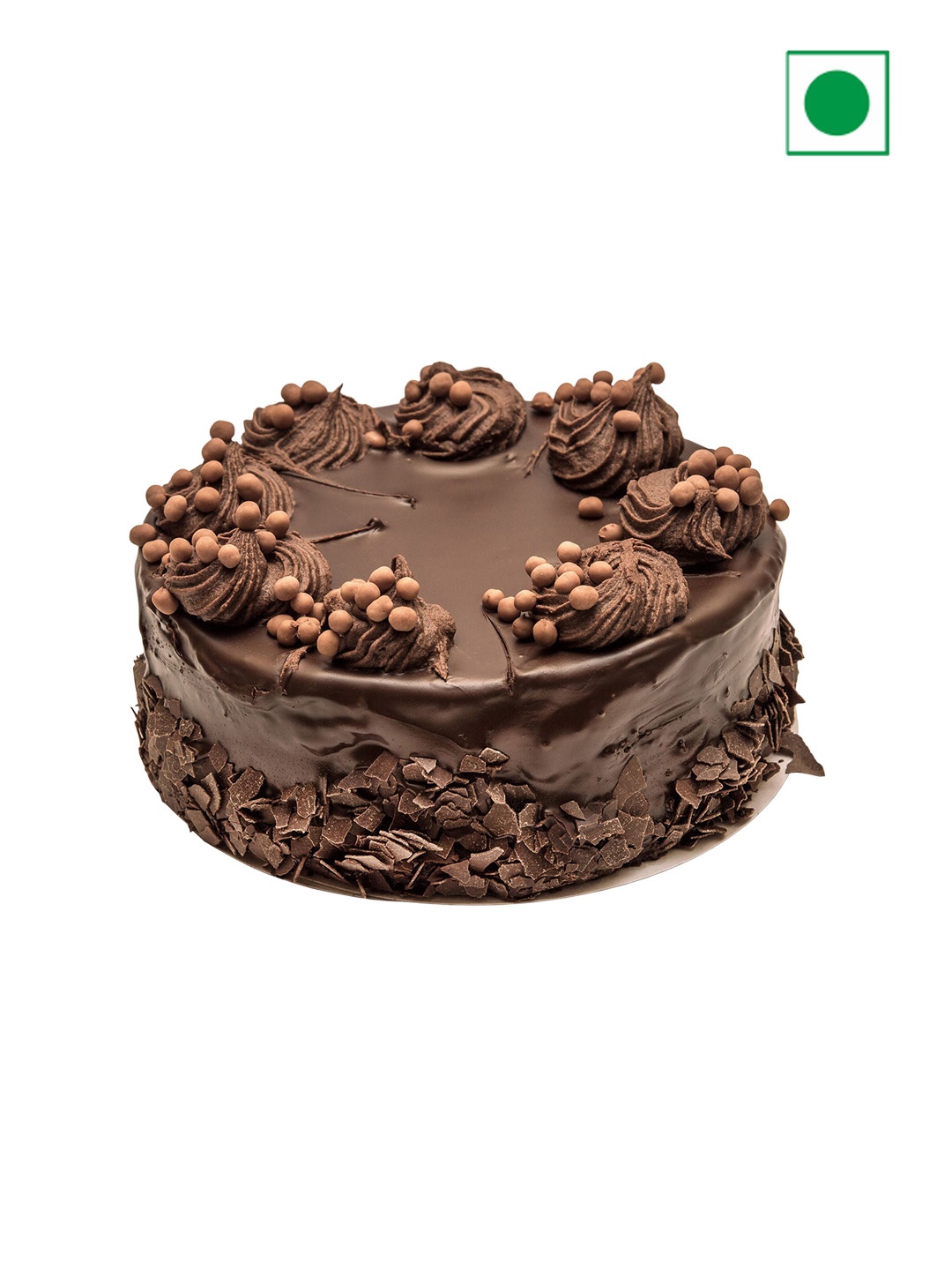 

fnp Chocolate Flavor Eggless Round Cake- 500 Gms, Brown
