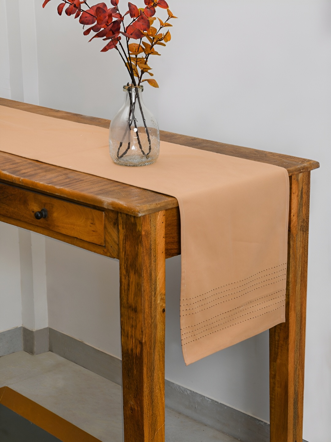 

Ratan Cart Beige Pure Cotton Rectangle Table Runner