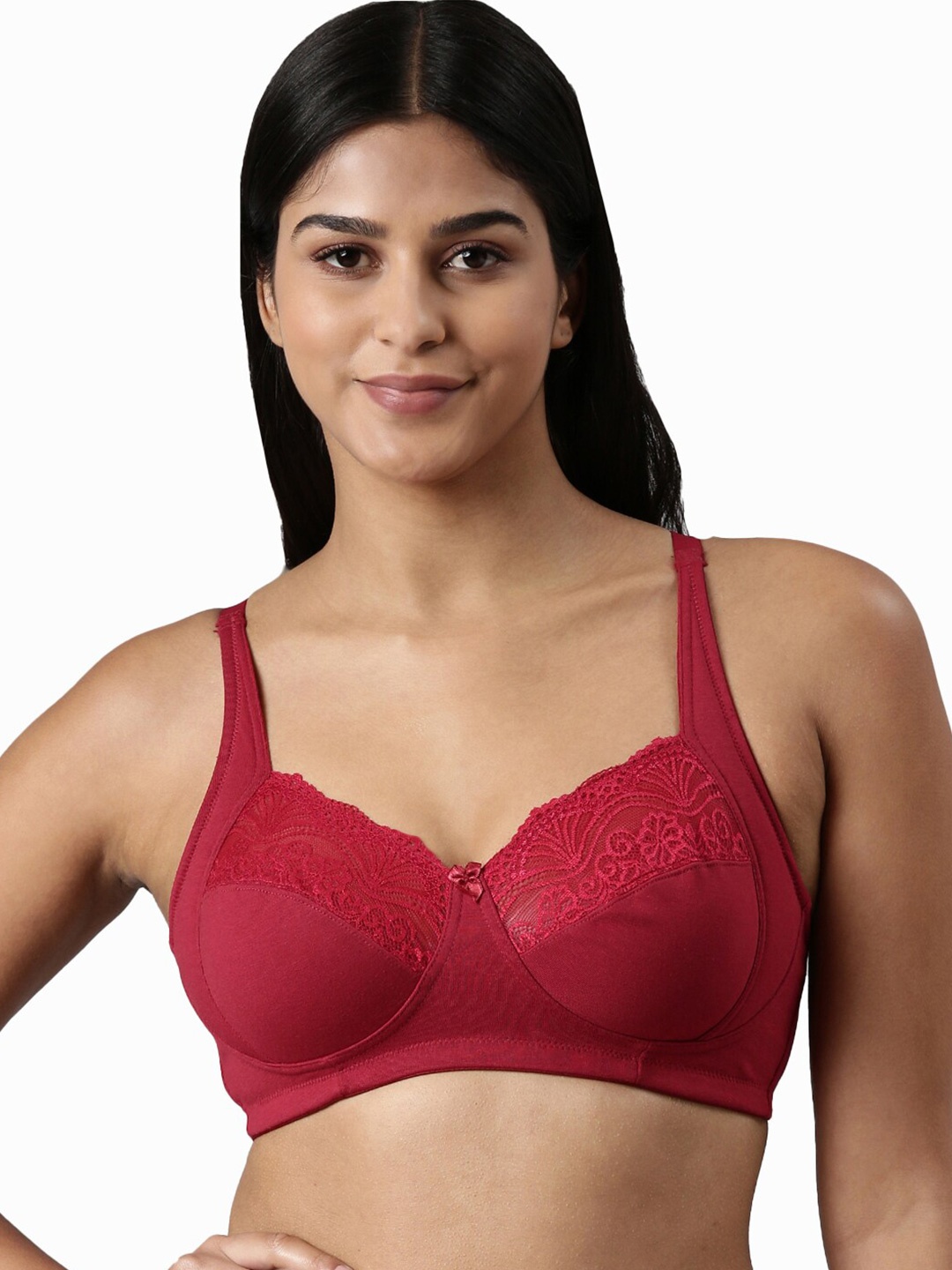 

BLOSSOM Full Coverage Non Padded Everyday Bra With All Day Comfort, Red