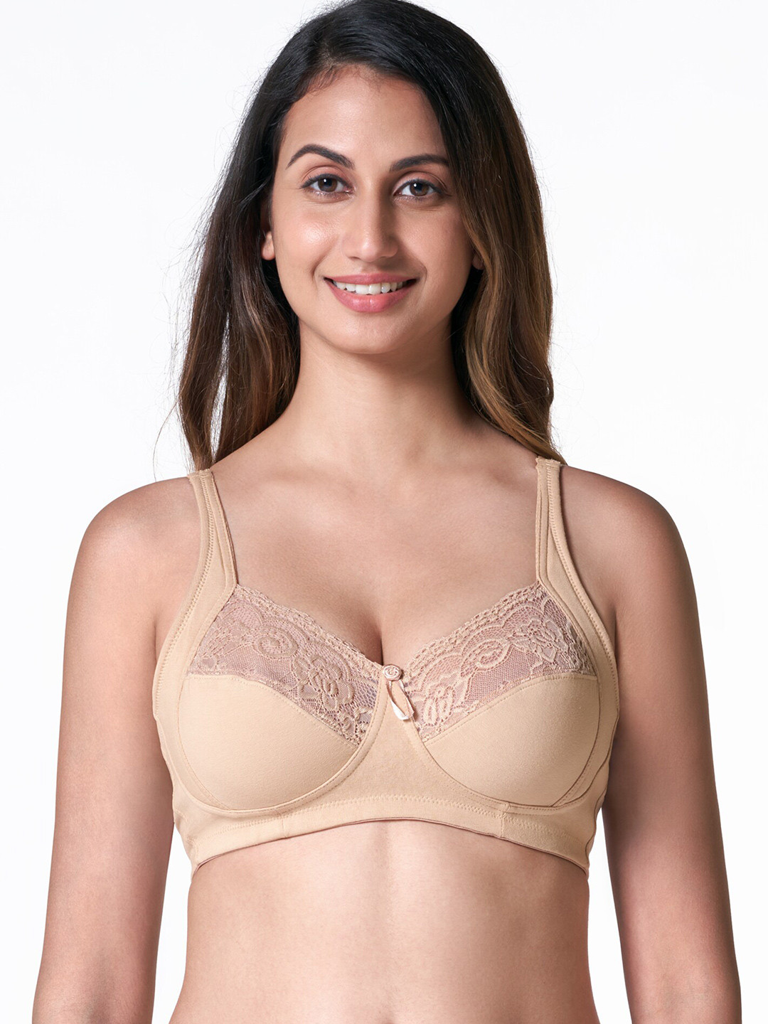 

BLOSSOM Lace Non Padded Full Coverage Everyday Bra With All Day Comfort, Beige