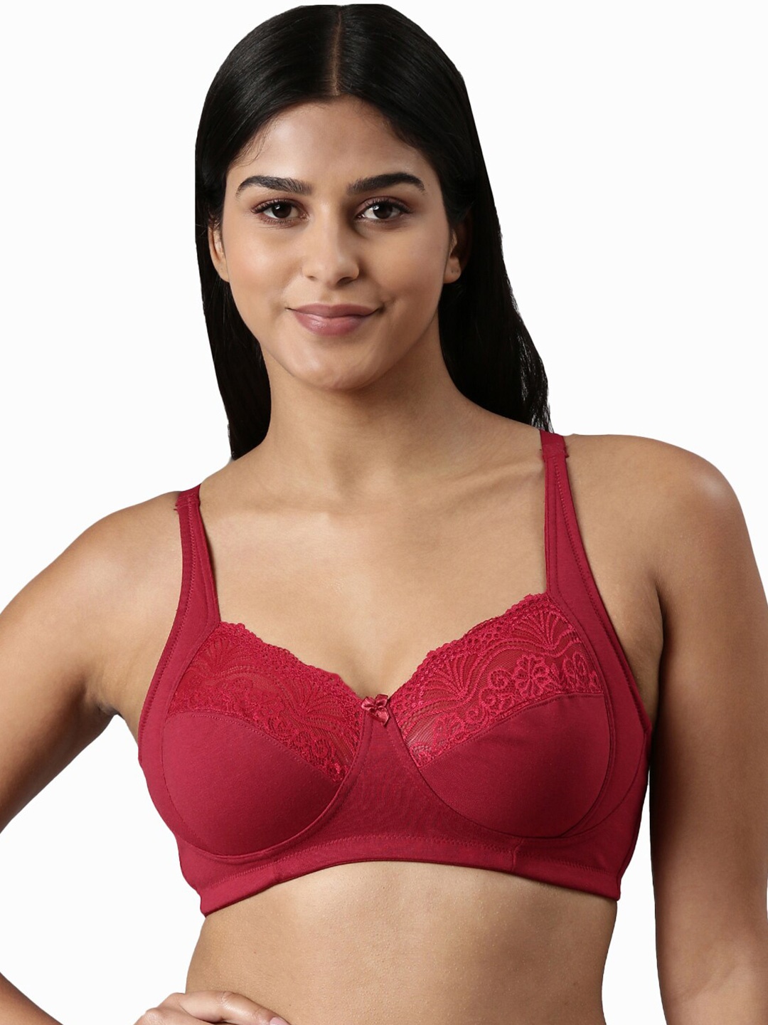 

BLOSSOM Full Coverage Non Padded Everyday Bra With All Day Comfort, Red