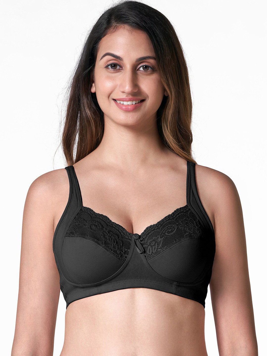 

BLOSSOM Non Padded Everyday Bra - Full Coverage, Black