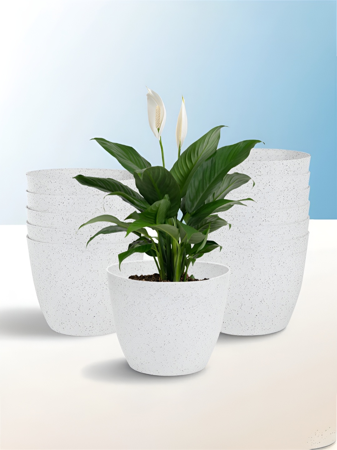 

Kuber Industries White 12 Pieces Lightweight Planters