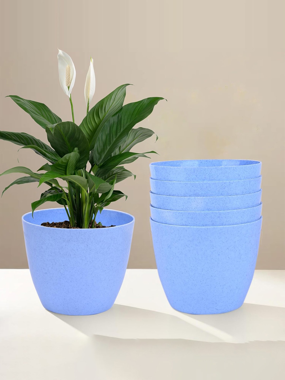 

Kuber Industries Blue 6 Pieces Lightweight Planters