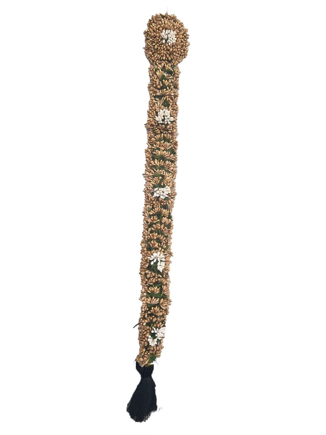 

FIMBUL Bharatanatyam Kunjalam Braid Hair Extension, Gold