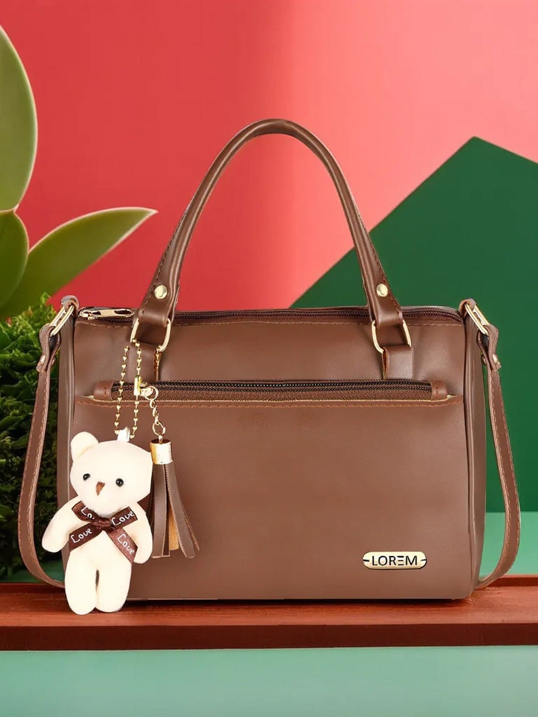 

LOREM Shopper Handheld Bag, Brown