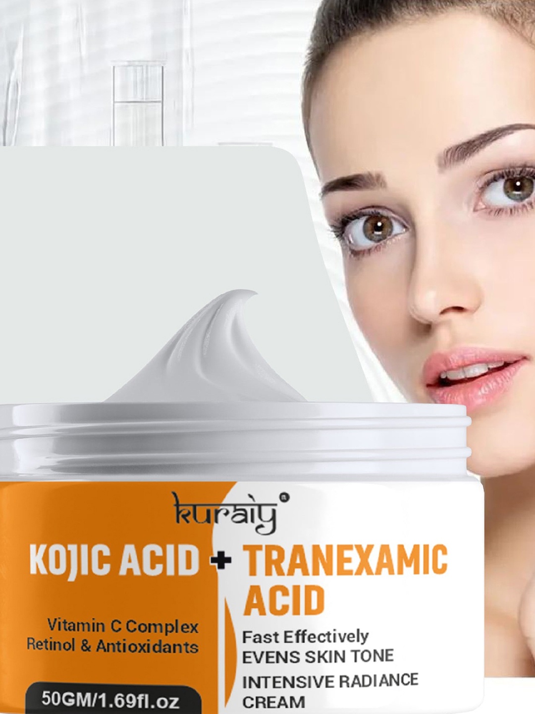 

KURAIY Kojic Acid & Tranexamic Intensive Radiance Cream - 50g, Orange