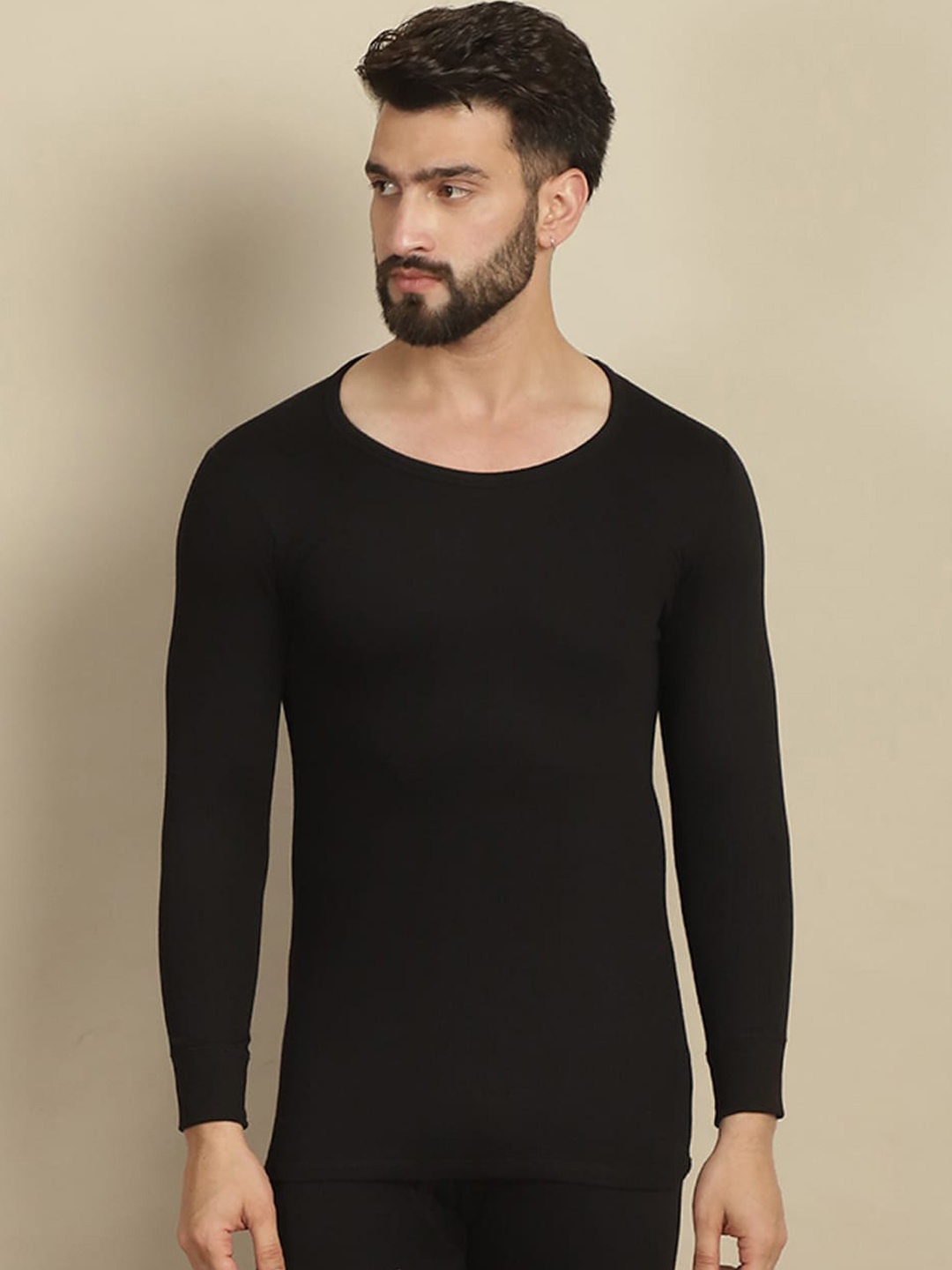 

Aerowarm Ribbed Long Sleeved Thermal T-shirt, Black