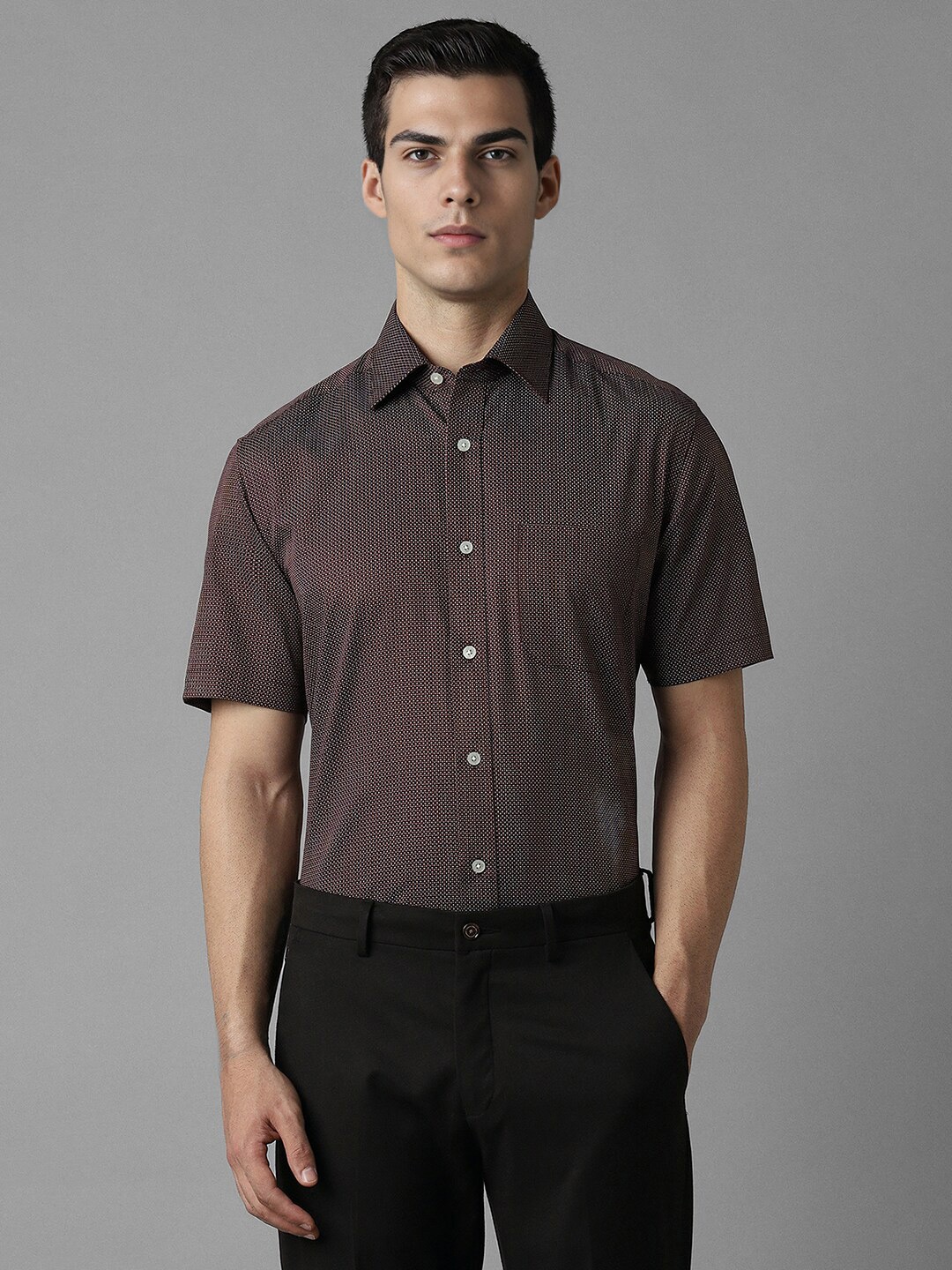 

Louis Philippe Cotton Formal Shirt, Brown