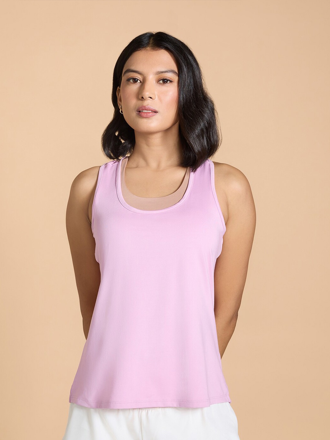 

KICA Sleeveless Cut Out Detail Styled Back Tank Sports Top, Lavender