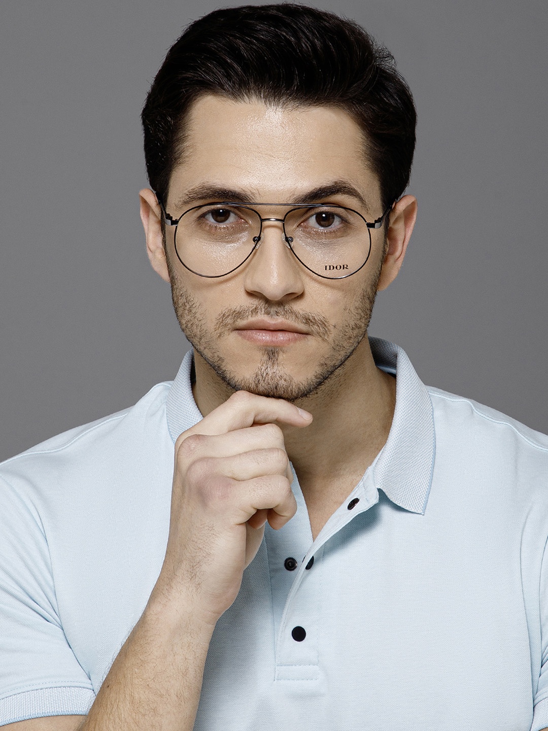 

IDOR Unisex Full Rim Aviator Frames, Brown
