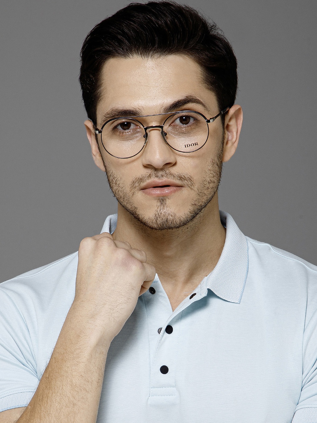 

IDOR Unisex Full Rim Round Frames, Blue