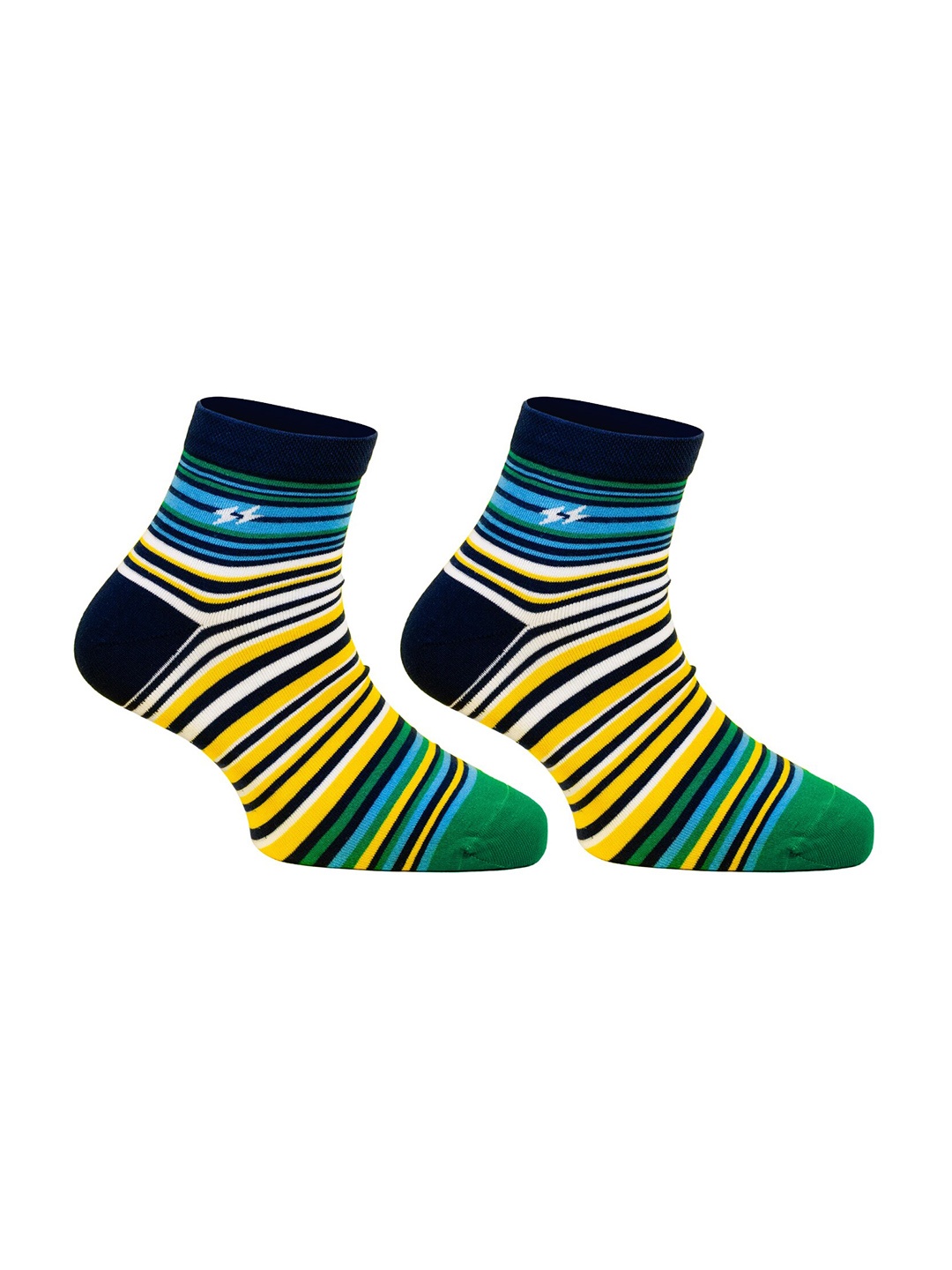 

Papa Socks Unisex Striped Ankle Length Socks, Green