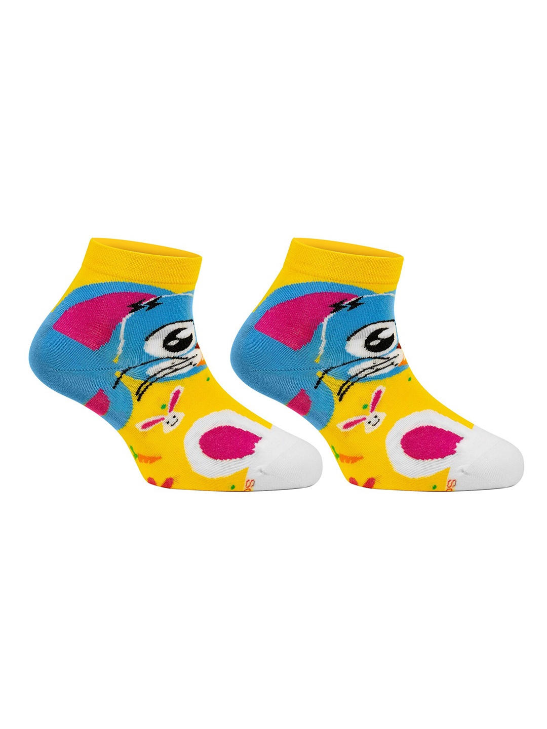 

Papa Socks Unisex Patterned Ankle Length Socks, Pink